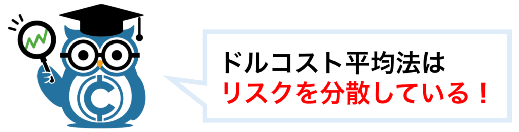 ドルコスト平均法はリスクを分散している