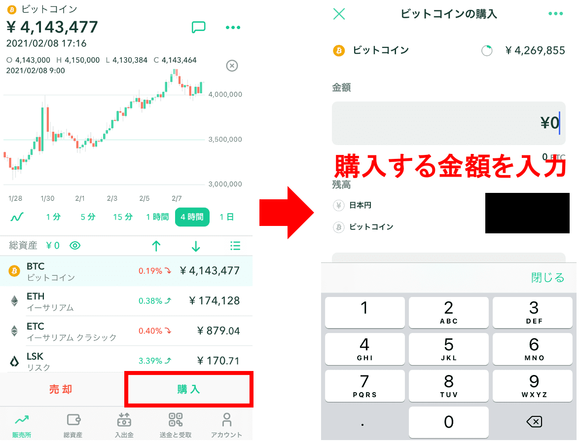 コインチェック 販売所1