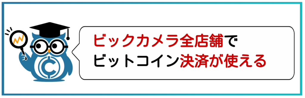 ビックカメラ全店舗でビットコイン決済できる
