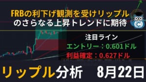 【相場分析】リップル(XRP)予想・テクニカルポイント｜上位足の上昇トレンドを意識したロングエントリーが狙える