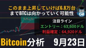 【相場分析】ビットコイン予想・本日のテクニカルポイント｜このまま上昇していけば6.8万台までBTCは向かっていく可能性がある