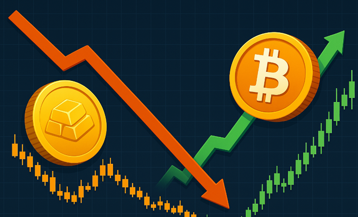 金価格が急落する中で進むビットコインへの資金移動と今後の市場予測 – CoinPartner(コインパートナー)