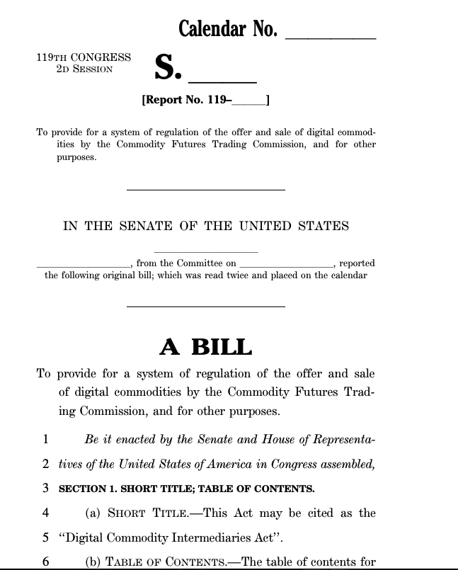 米上院農業委、仮想通貨規制市場構造案を可決｜12対11で党派対立