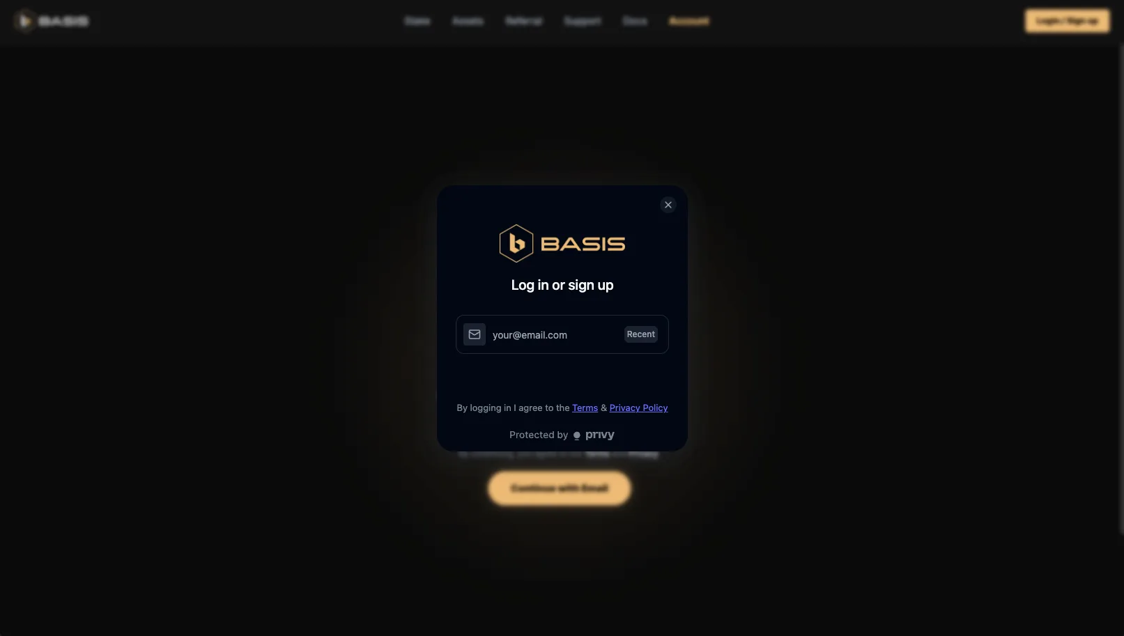 Basis Pro 使い方 ステップ3 メールアドレス入力