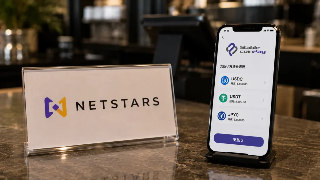 ネットスターズ、「Stablecoin Pay」提供開始｜USDC・USDT・JPYCの店舗決済に対応