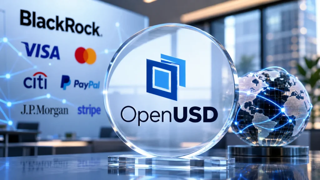 ブラックロック、Visaなど140企業参加のステーブルコイン「Open USD」を発表