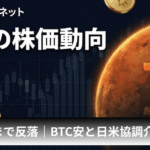 メタプラネット、株価236円まで反落｜日米協調介入の円急伸、BTC安で含み損拡大