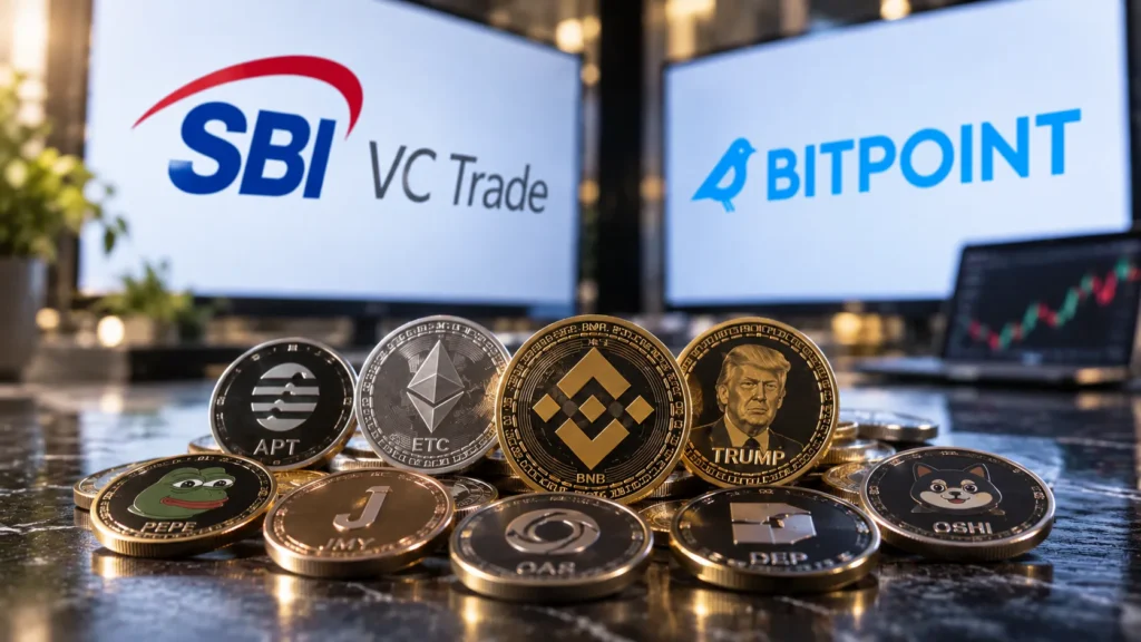 SBI VCトレードとビットポイント、BNB・TRUMPなど仮想通貨9銘柄を取扱廃止