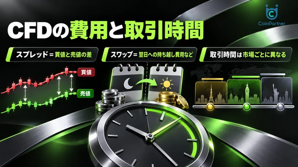 費用と取引時間はどうなっているの?|スプレッド・スワップと市場ごとの取引時間