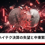 ビットコイン・イーサリアム・リップル下落｜仮想通貨はハイテク決算の失望と中東緊迫が重し